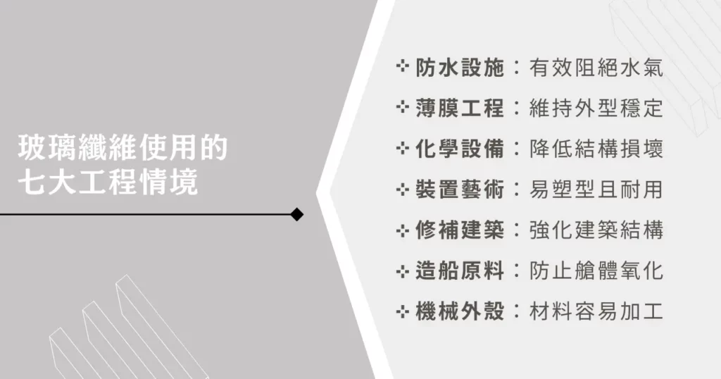 FRP 玻璃纖維是什麼?七大特性、適用工程一篇掌握! 2 玻璃纖維使用的七大工程情境